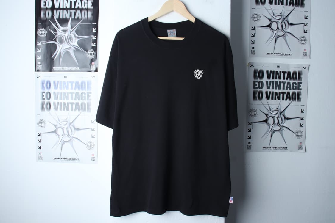 (XL-2XL) 이벳필드 반팔 티셔츠 빅사이즈 블랙 올드스쿨-H31449 상품이미지2