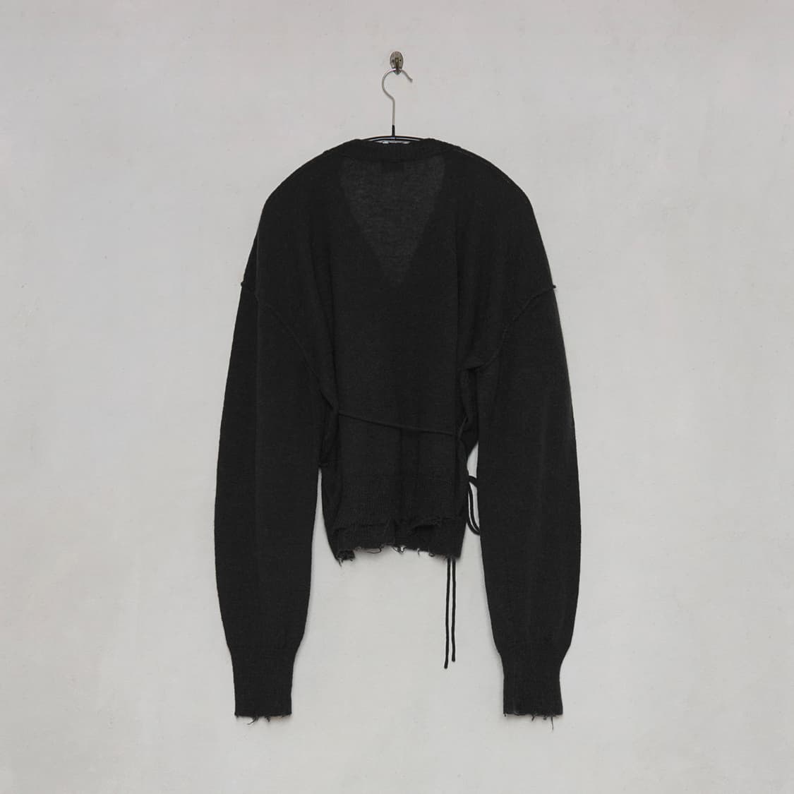 더일마 스트링 가디건 블랙 상품이미지3