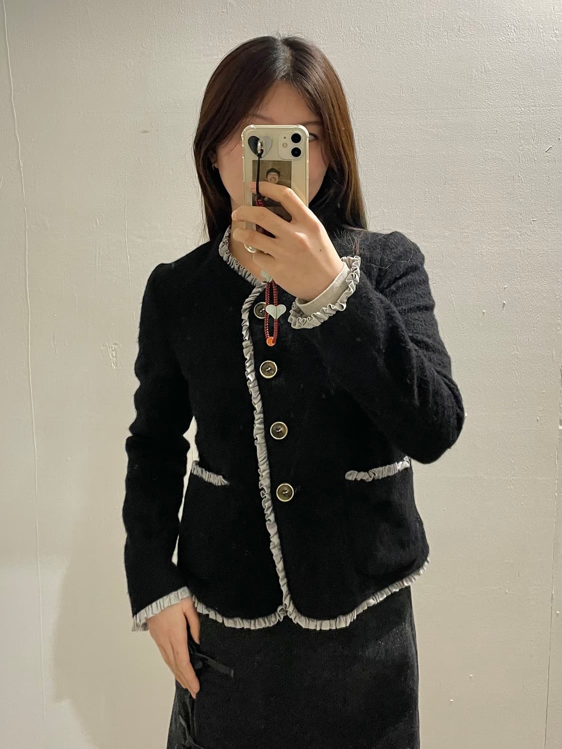 니들스 헤어리 울 프릴 카라리스 자켓 상품이미지2