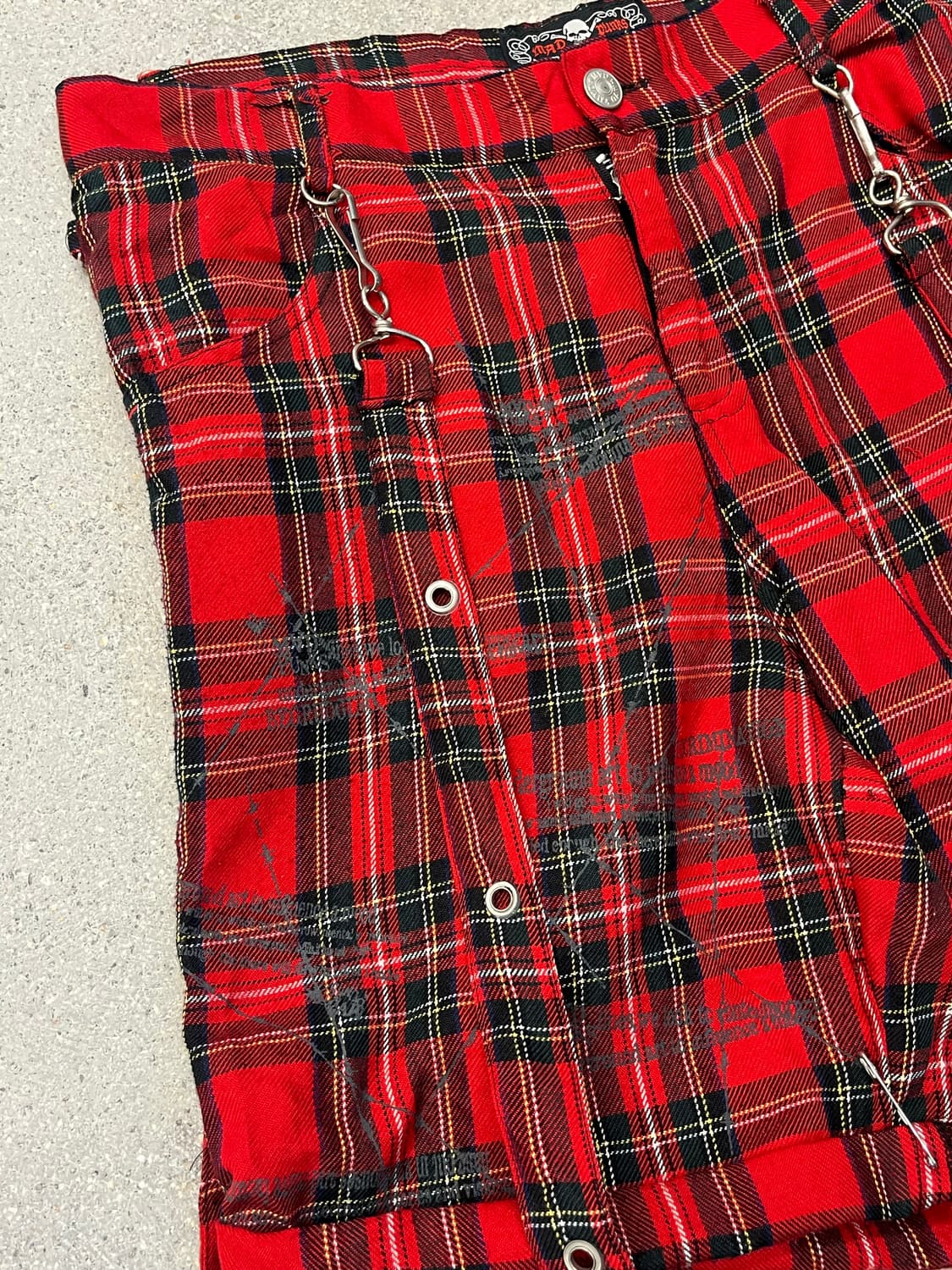 MAD PUNKS 본디지 미디 체크 팬츠 상품이미지2