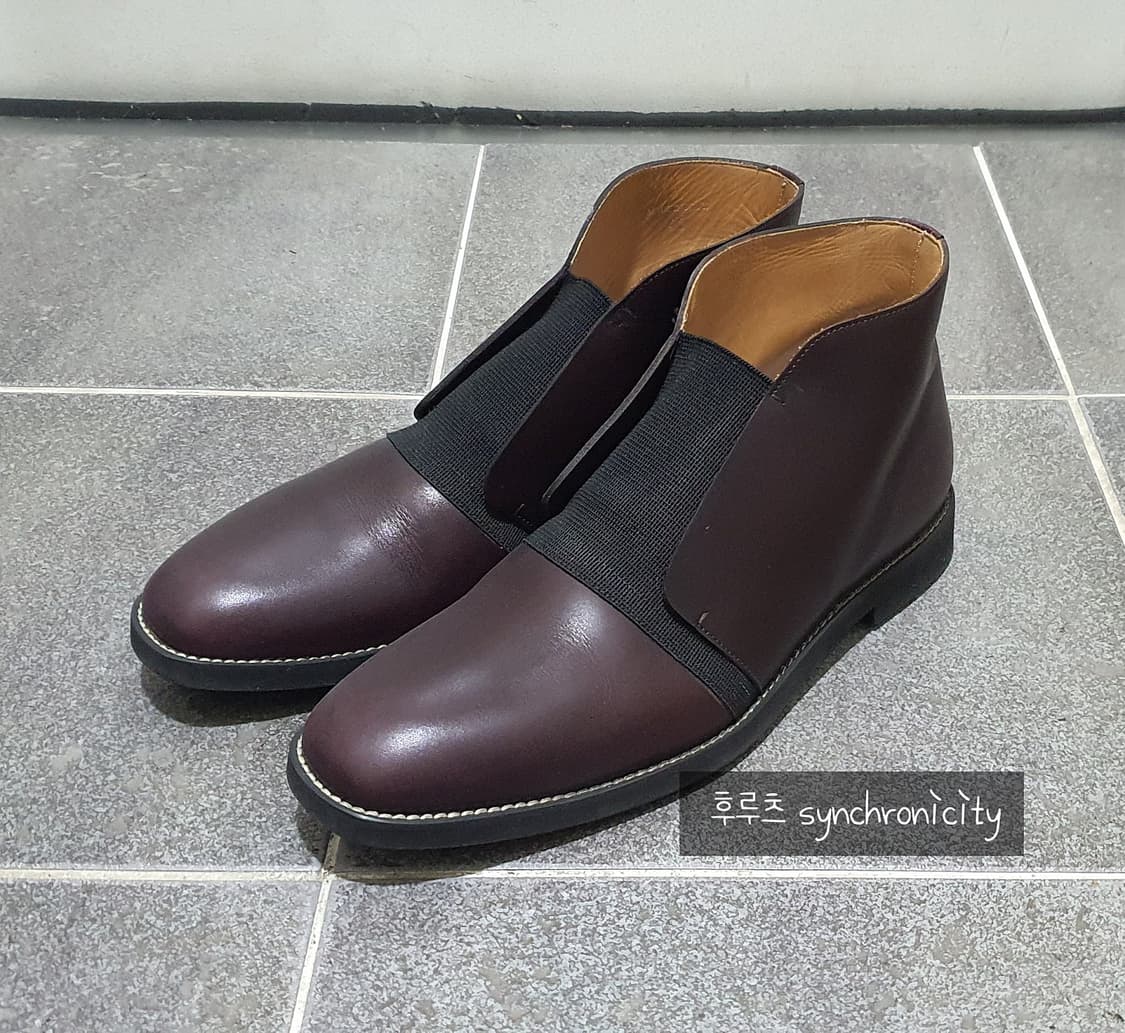 마르지엘라 밴딩 부츠 42 버건디 상품이미지3