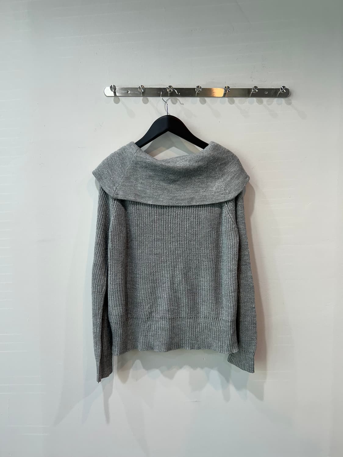 그레이 리본디테일 니트 상품이미지6