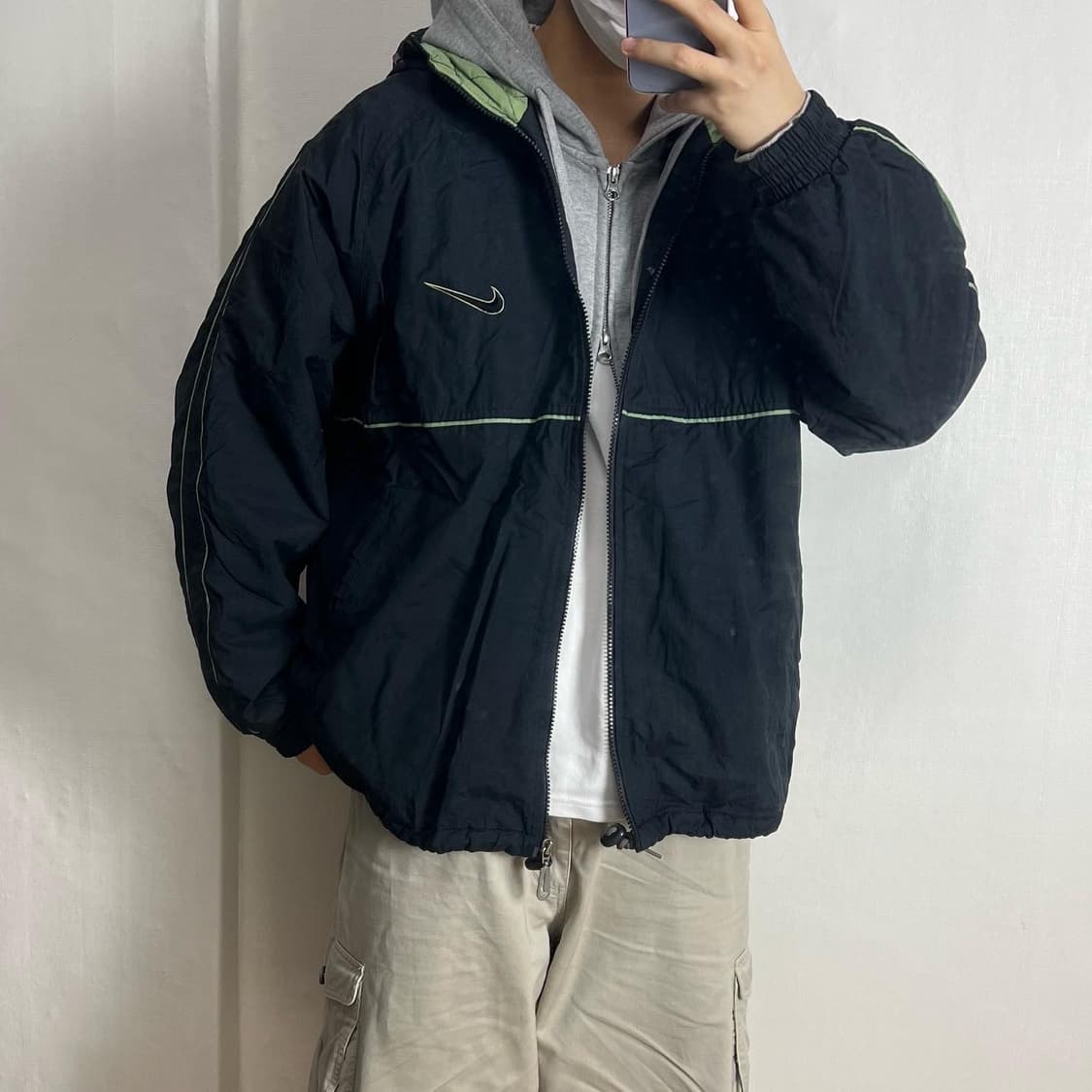 나이키 더블스우시 바람막이 누빔자켓 상품이미지1