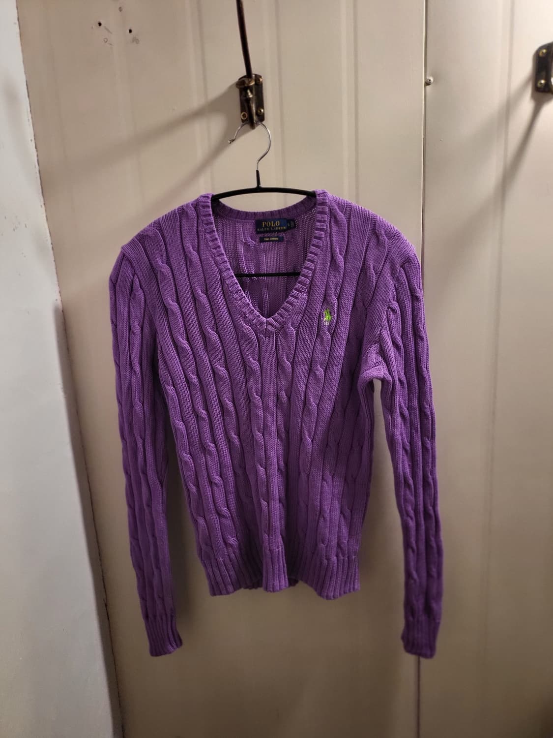 폴로 랄프로렌  브이넥 케이블 니트 상품이미지1