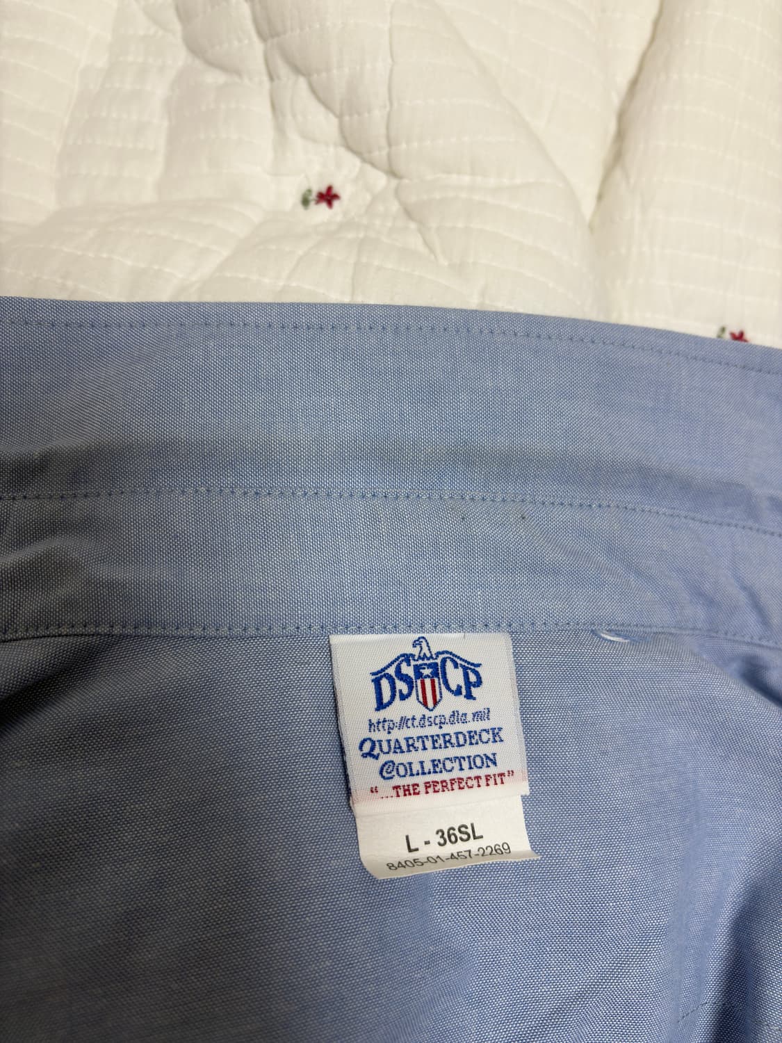 미군 미 해군 네이비 샴브레이 셔츠 L(105) 상품이미지6