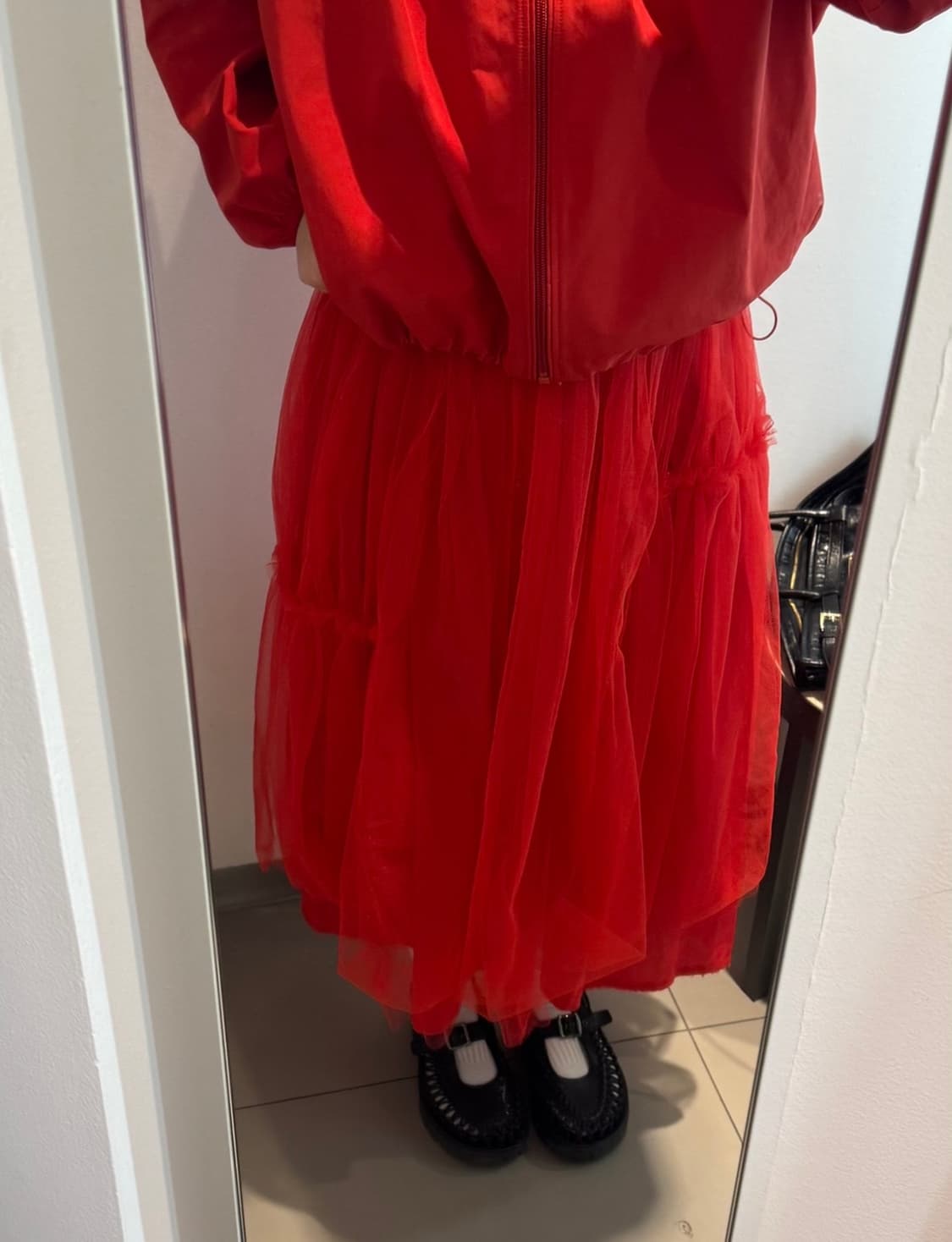 Comme des garcons*2 tulle skirt red 상품이미지8