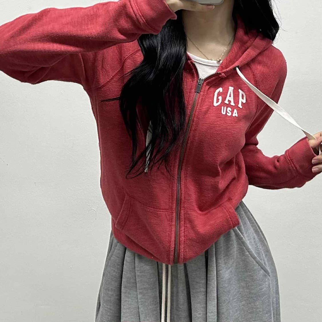 Gap 갭 usa 스웻 후드집업 희귀져지(S) 상품이미지1