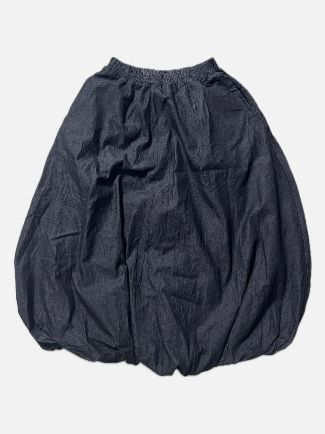 빈티지 흑청 롱 벌룬 스커트 니혼진 모리걸 너드모리 상품이미지2