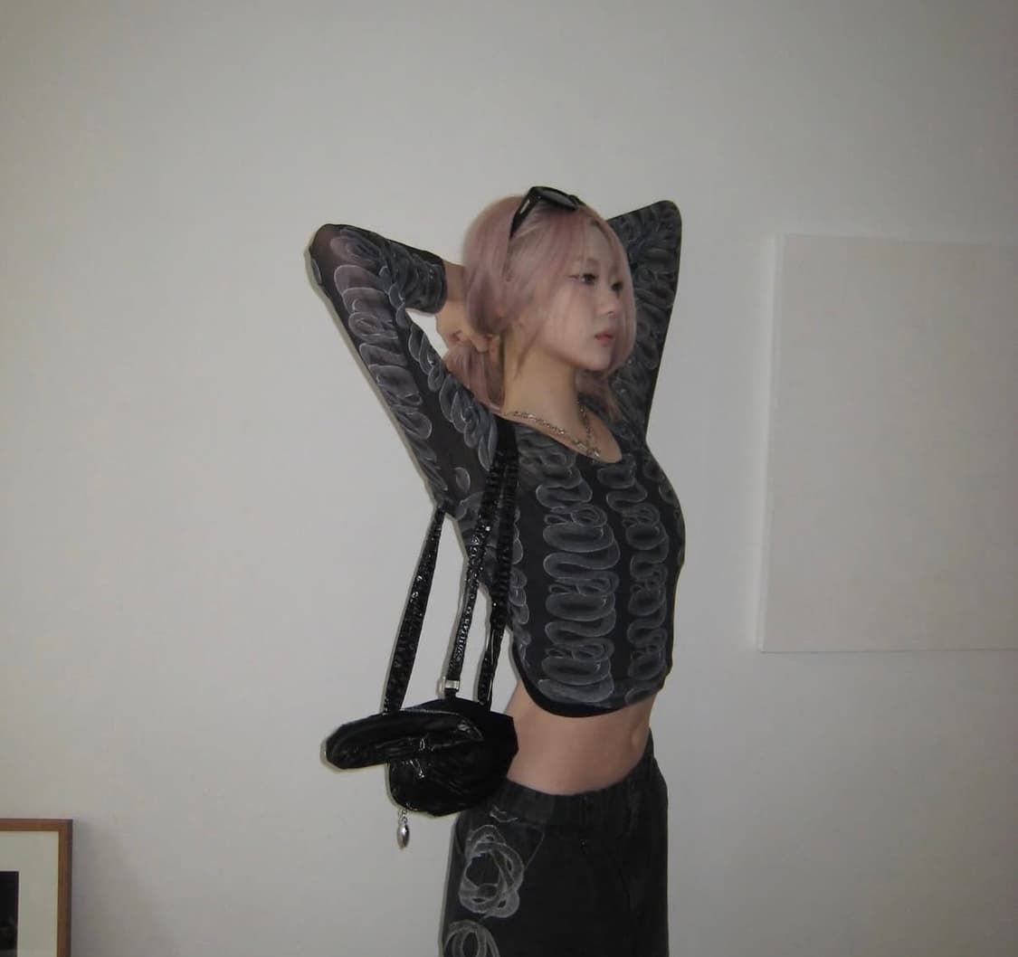 히스테릭글래머 스네이크 시스루 긴팔 상품이미지2