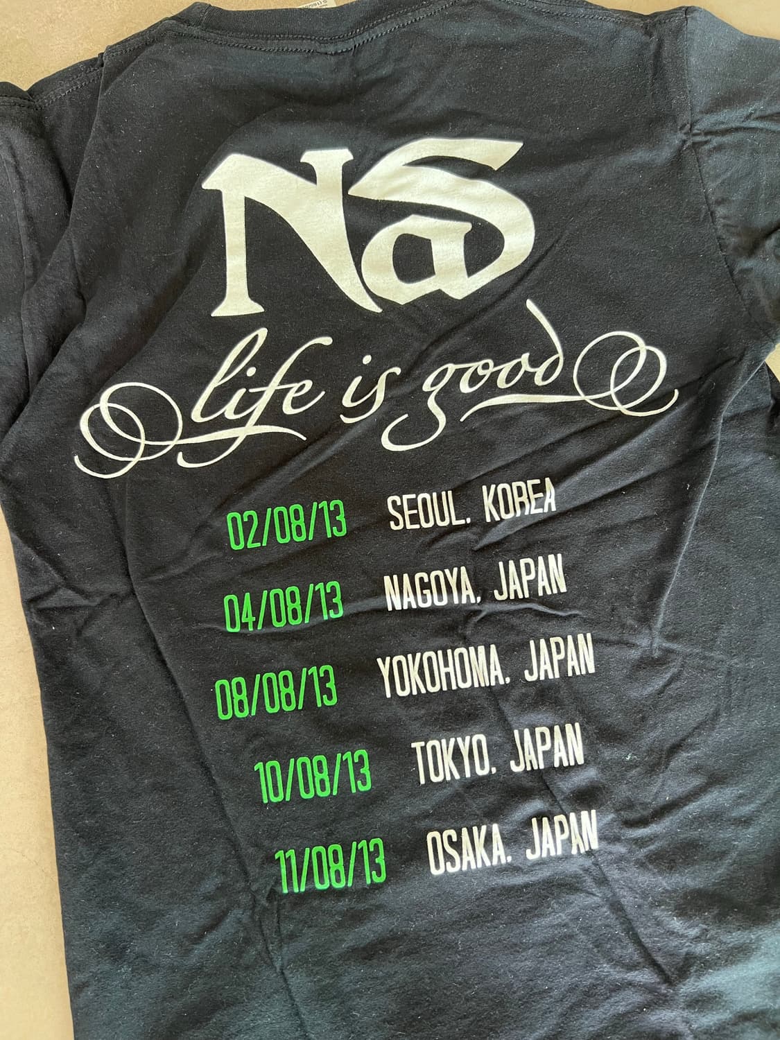 래퍼 나스 공식 투어 빈티지 티셔츠 NaS 외힙 상품이미지4