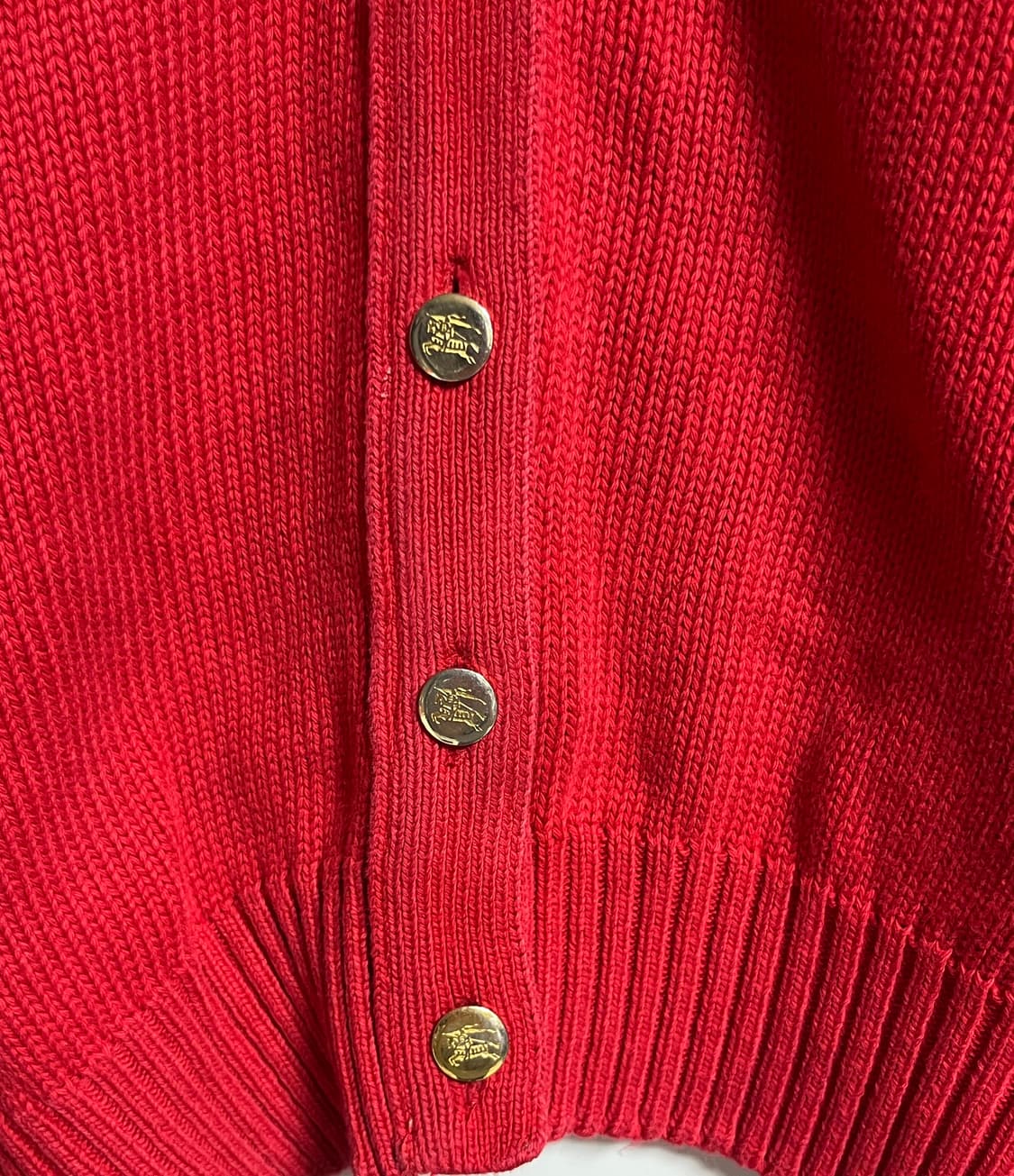 공용 버버리 레드 니트 가디건 스웨터 44 [XL] 상품이미지4