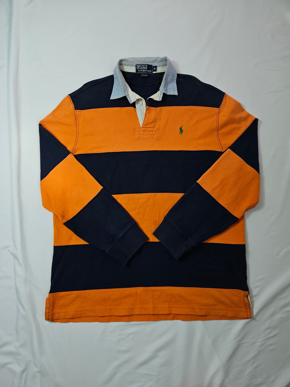 폴로 랄프로렌 럭비티 USA 미국 빈티지 카라티 오렌지 M 상품이미지1
