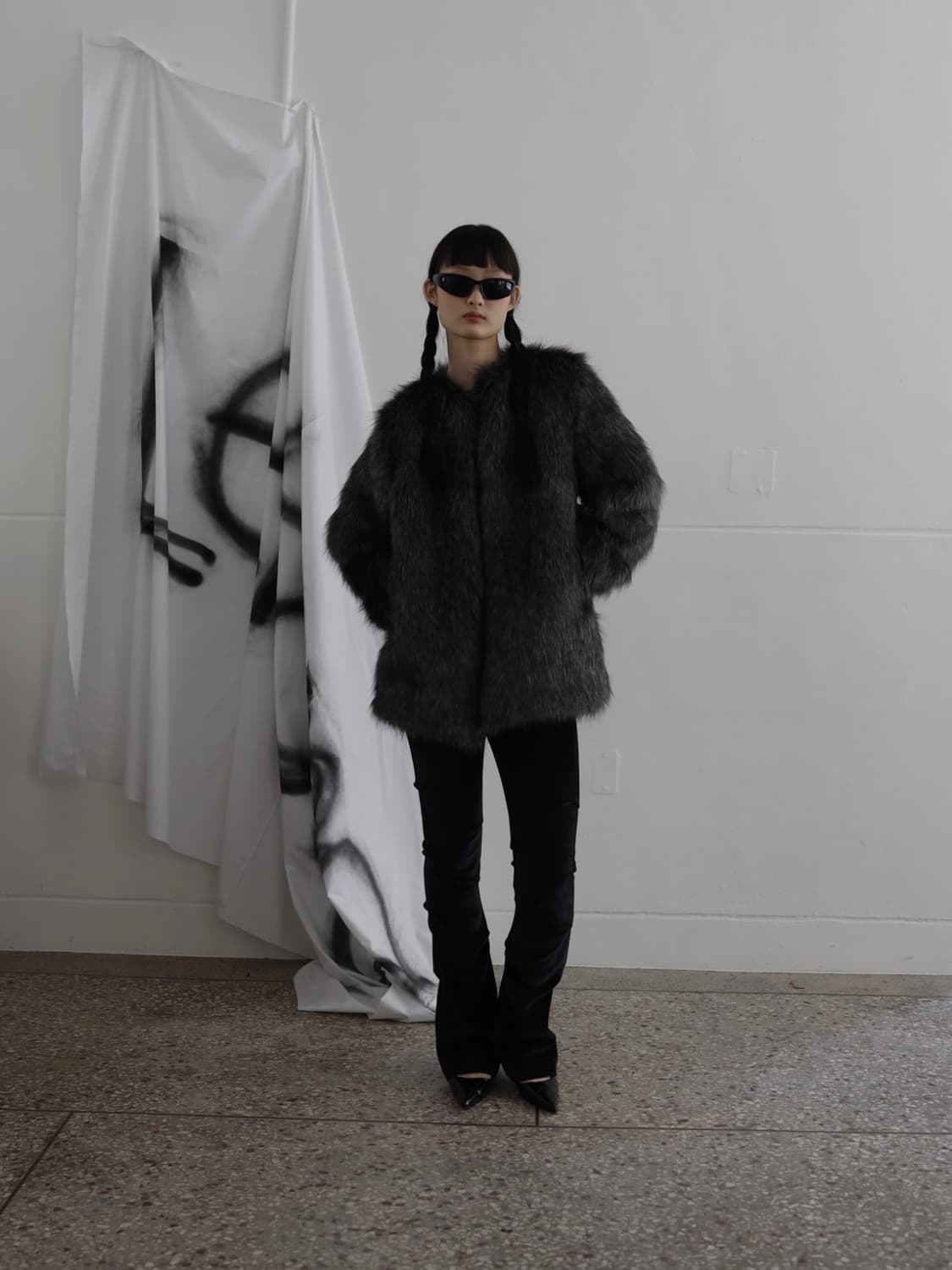 Lekong 르콩 믹스 퍼 자켓 상품이미지4