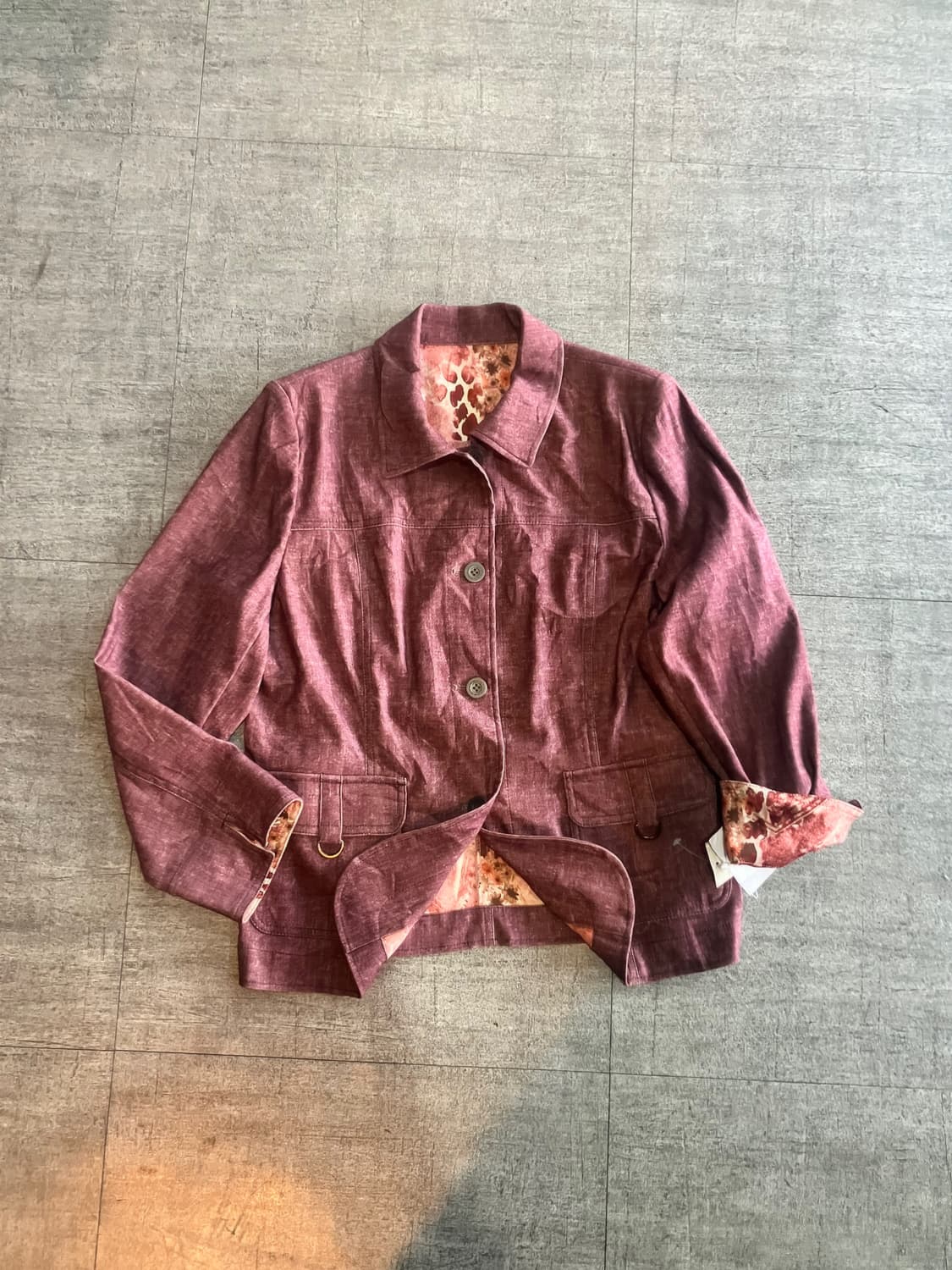 일본빈티지 Frohlich 아메카지보헤미안 오리엔탈할메카지 플라워자켓 상품이미지1