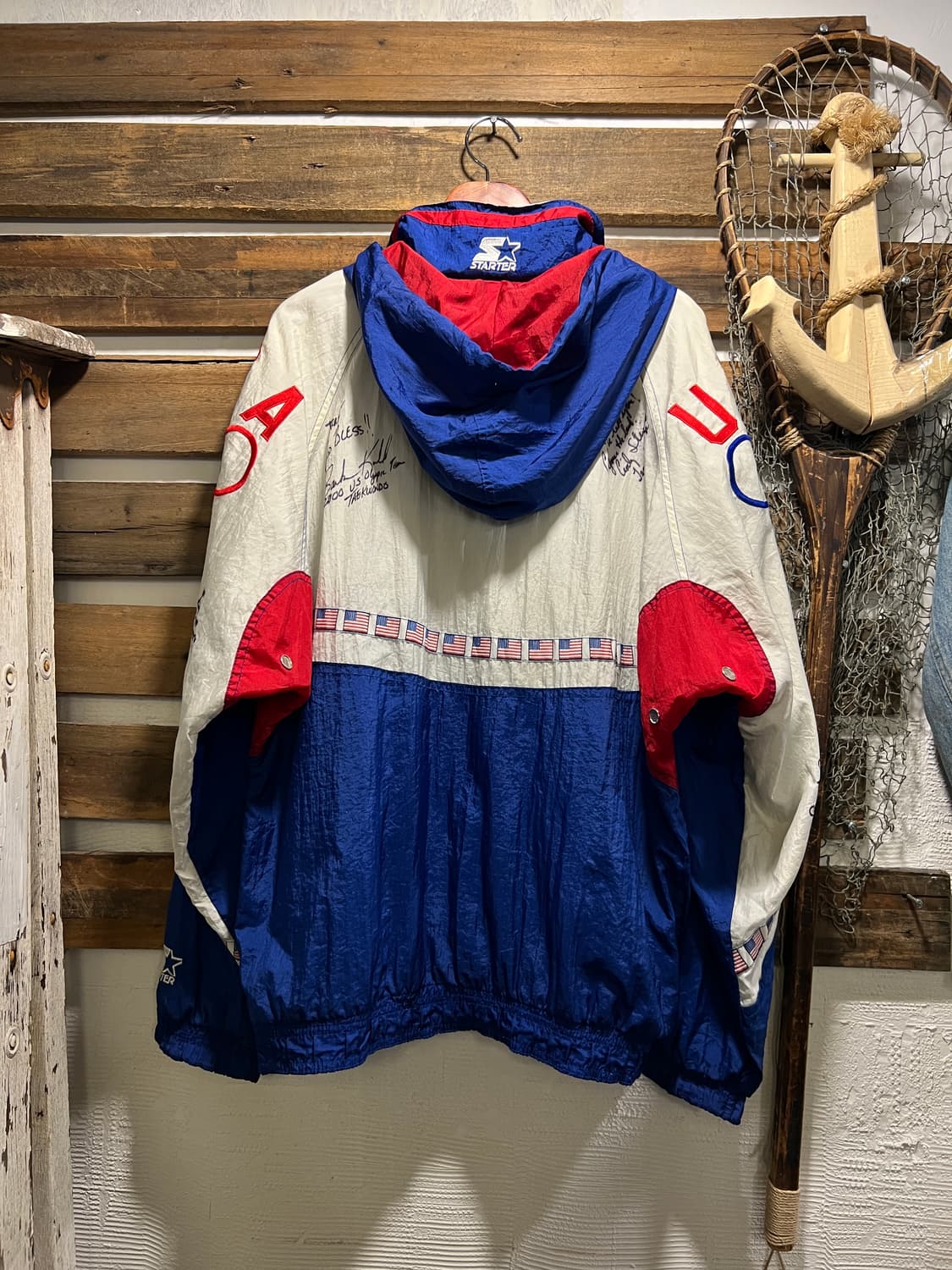 [L]90's STARTER USA 올림픽 선수단 사인 트랙자켓 상품이미지8