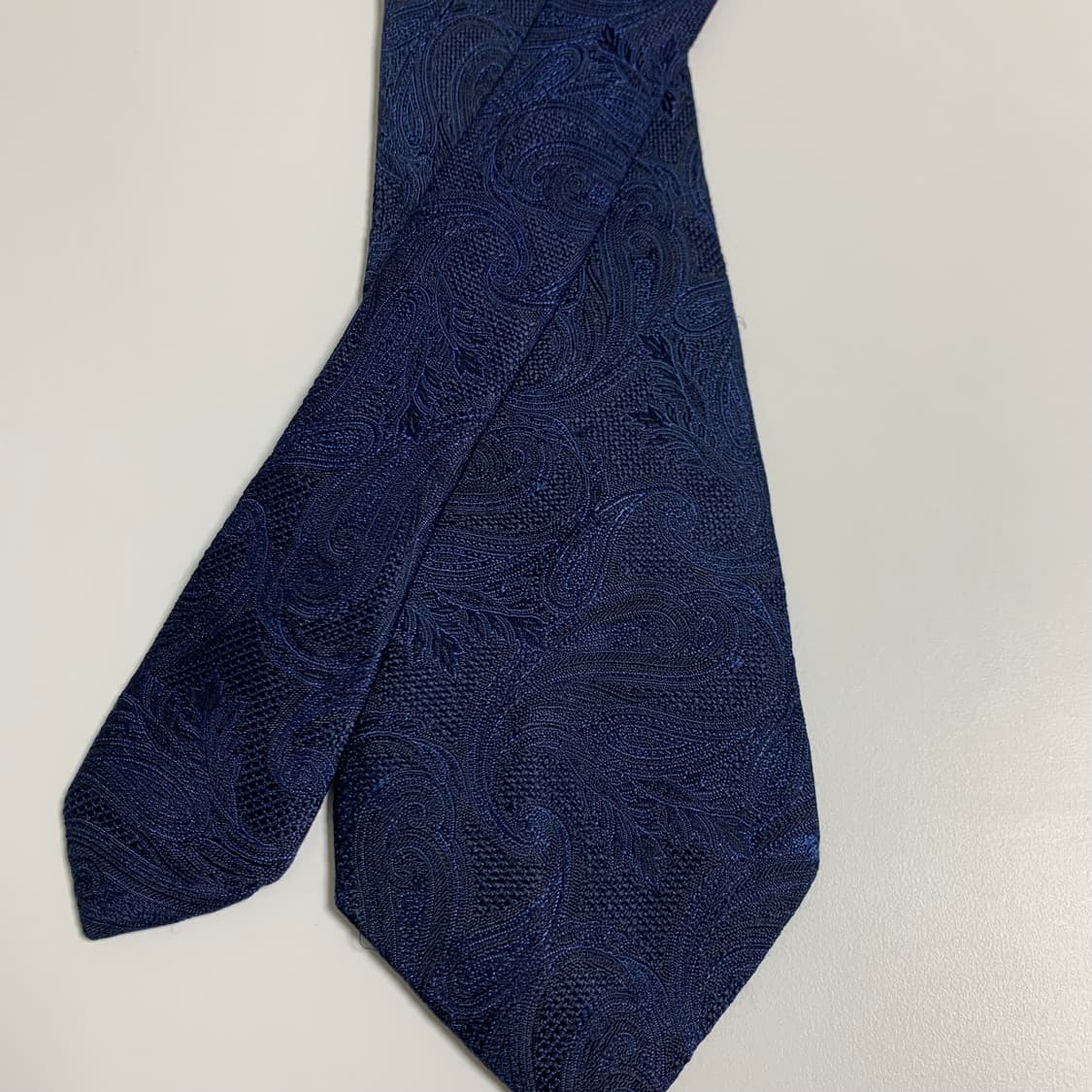 폴스튜어트 페이즐리 명품넥타이 100실크 네이비컬러 클래식정장 상품이미지4
