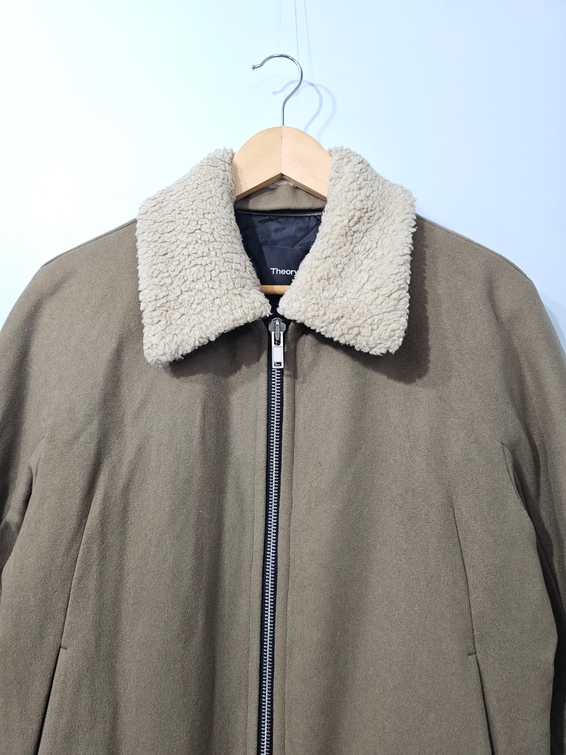 띠어리 THEORY 캐시미어 혼방 봄버 패딩 자켓 95 상품이미지4