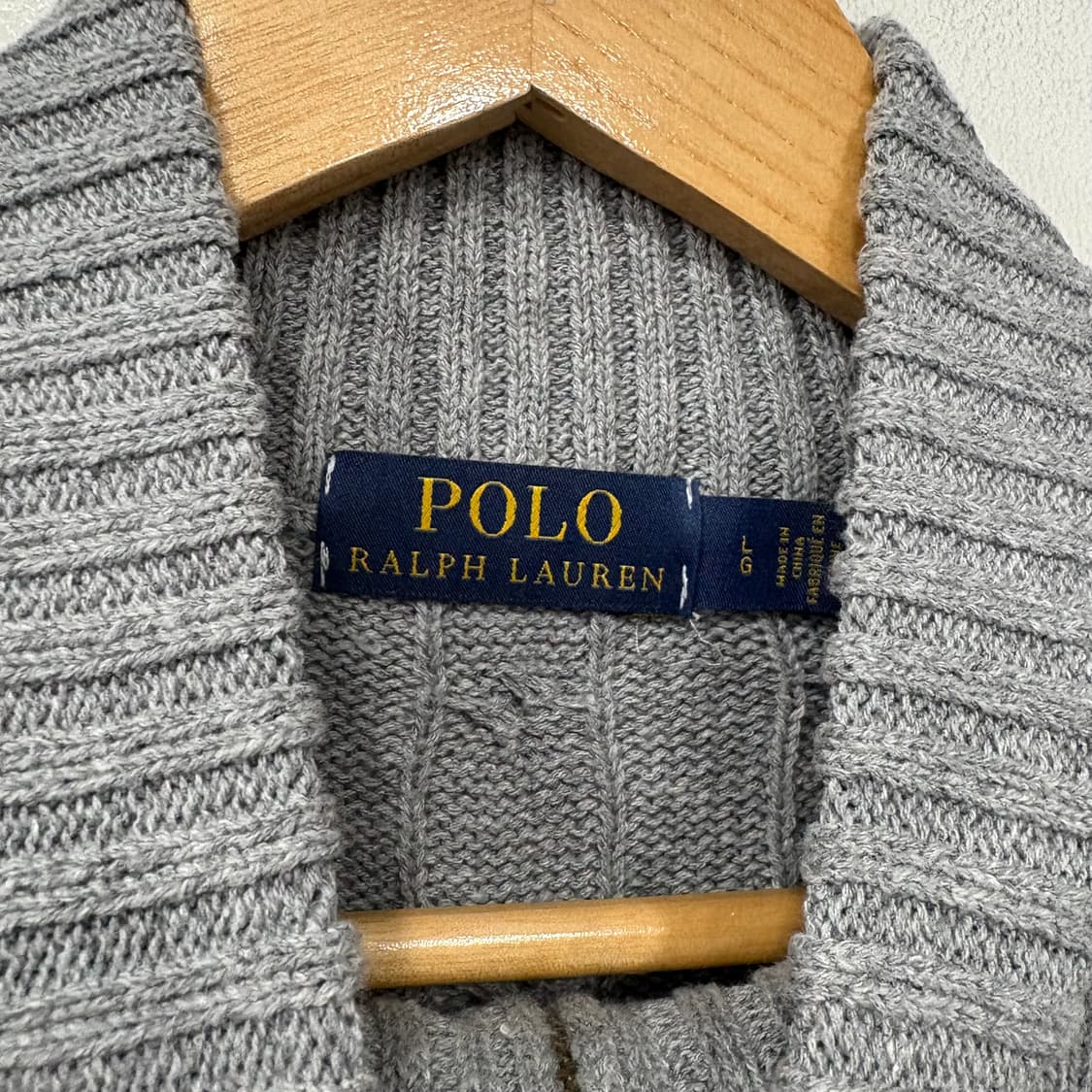 폴로 랄프로렌 반집업 꽈배기니트 상품이미지3