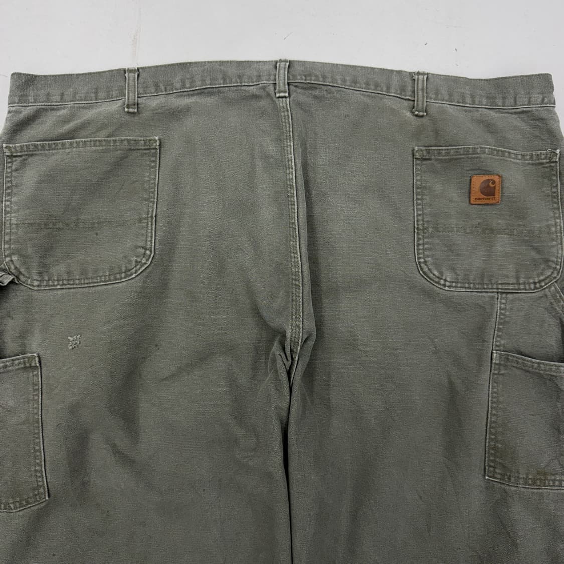칼하트 OG 모스그린 빅사이즈 가죽패치 카펜터 덕캔버스 워크팬츠 상품이미지7