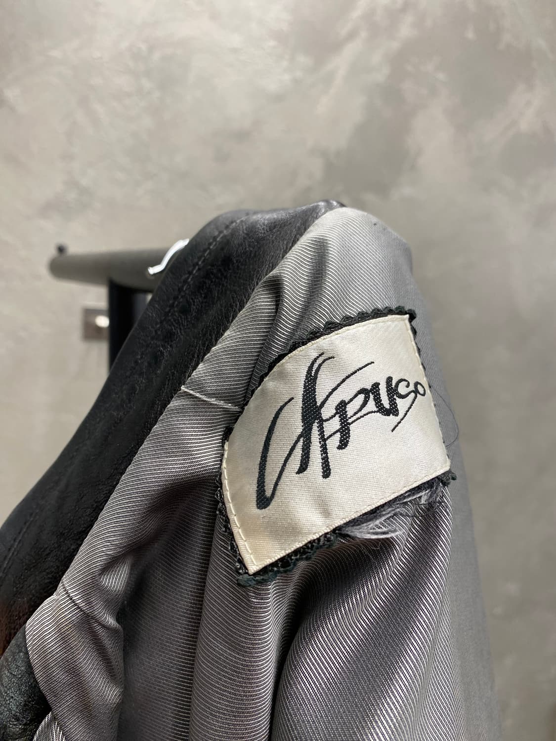 [L] Caruso 카루소 블랙 양가죽 레더 카코트 상품이미지9