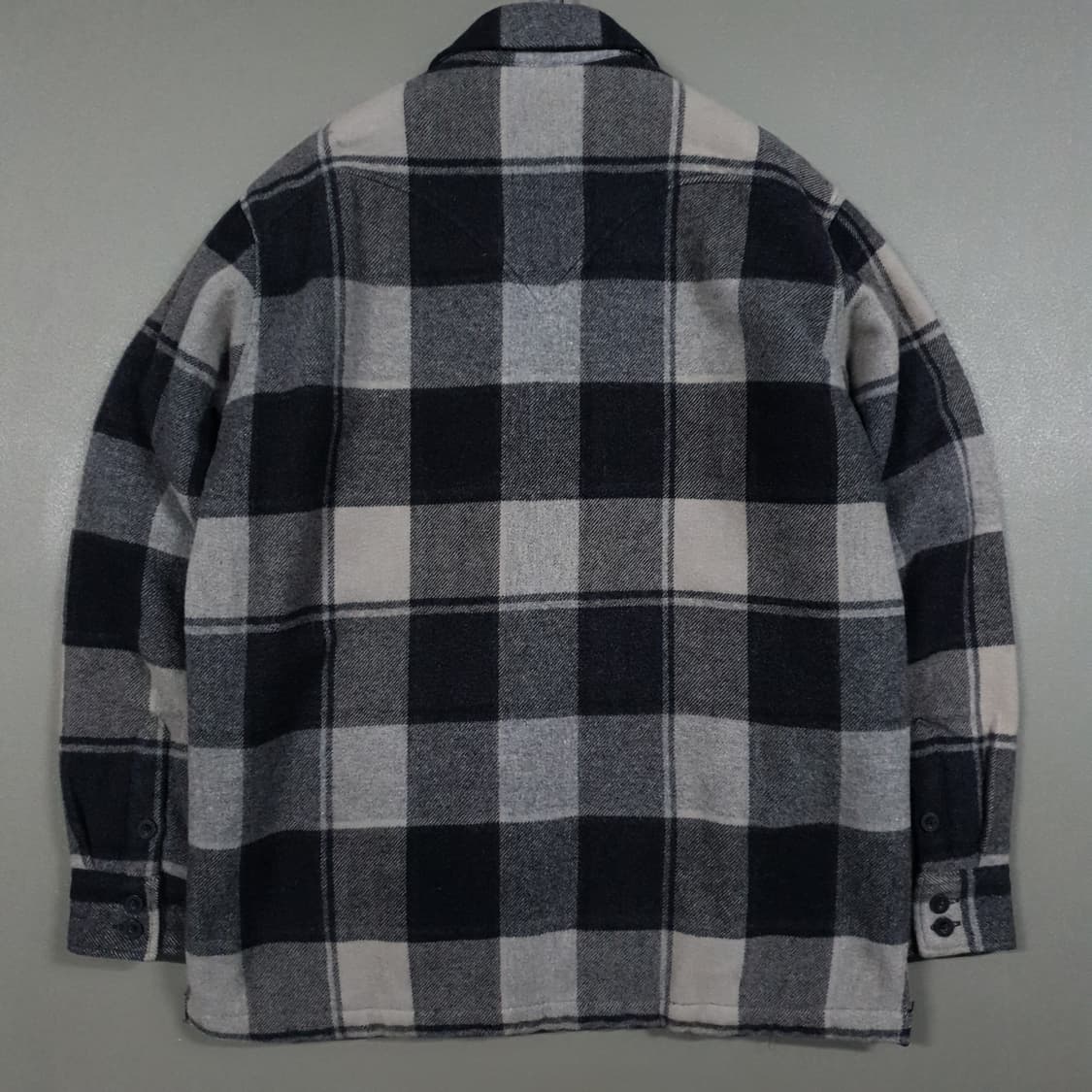 L) 리바이스 웨스턴 드리즐러 타탄체크 울 모직 블루종 집업 자켓 상품이미지8