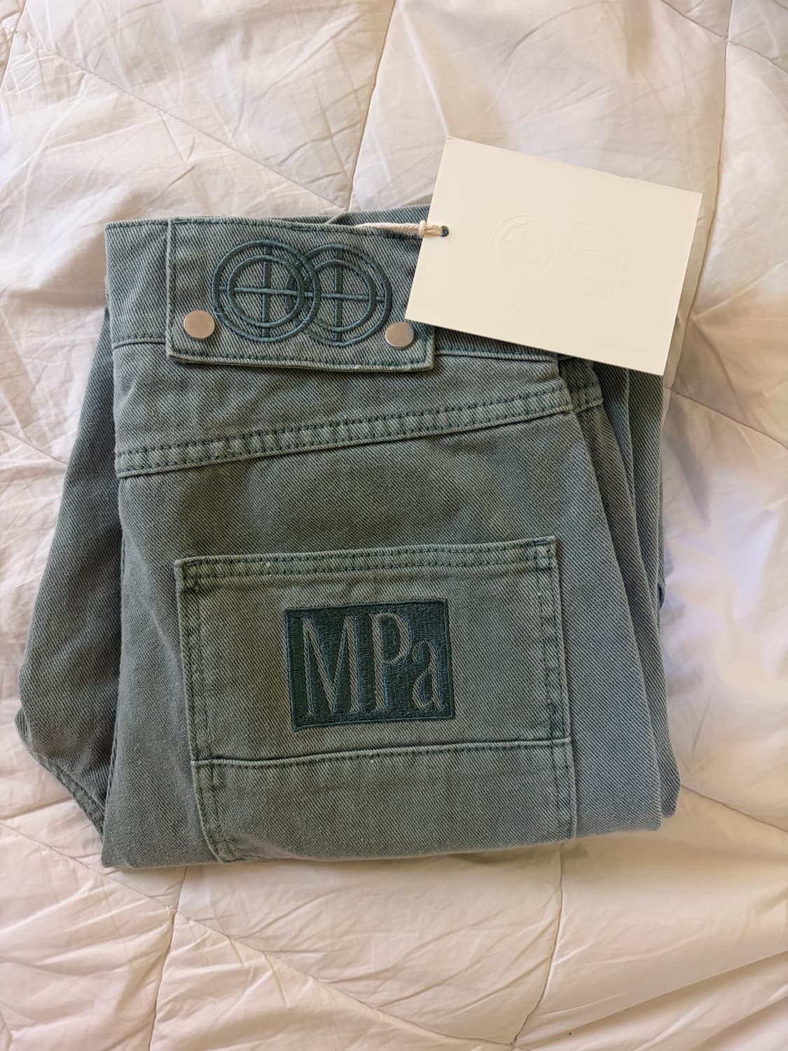 플라스틱 프로덕트 MPa CALF POCKET PANT 에메랄드 상품이미지1