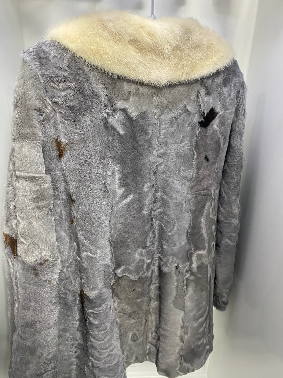 그레이 점박이 리얼 램퍼 밍크 자켓 상품이미지4