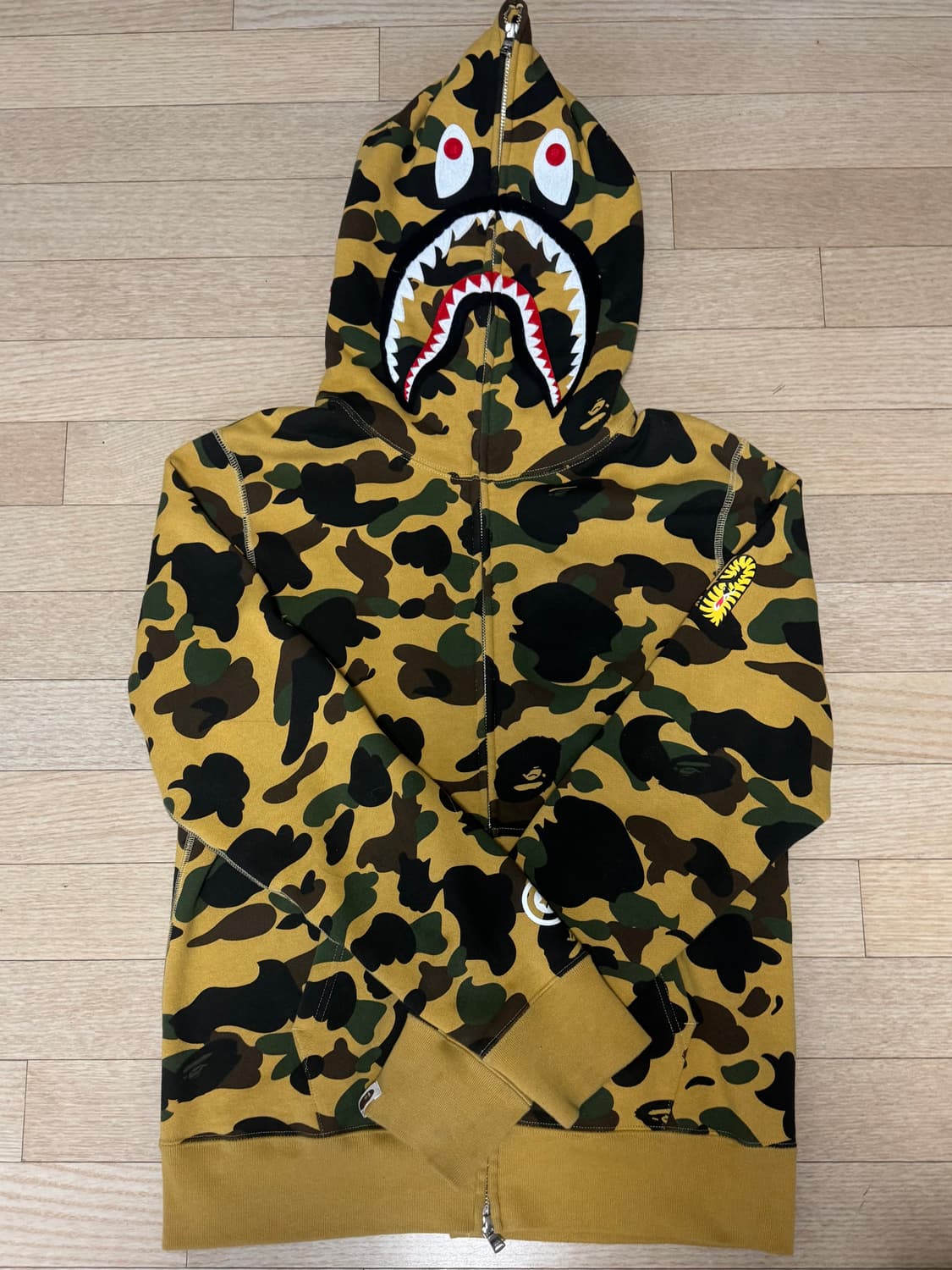 베이프 황계 퍼스트 카모 샤크 후드집업 M 상품이미지2