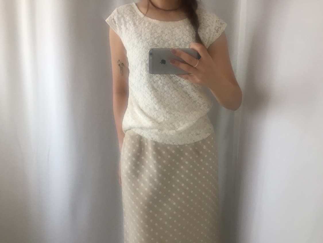 637. white lace short-sleeve T-shirt  상품이미지9