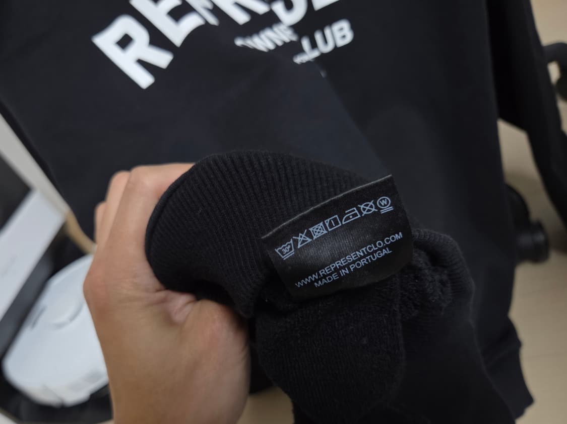 [정품] 리프리젠트 오너스클럽 블랙 남성 후드티셔츠 XL (105)  상품이미지6