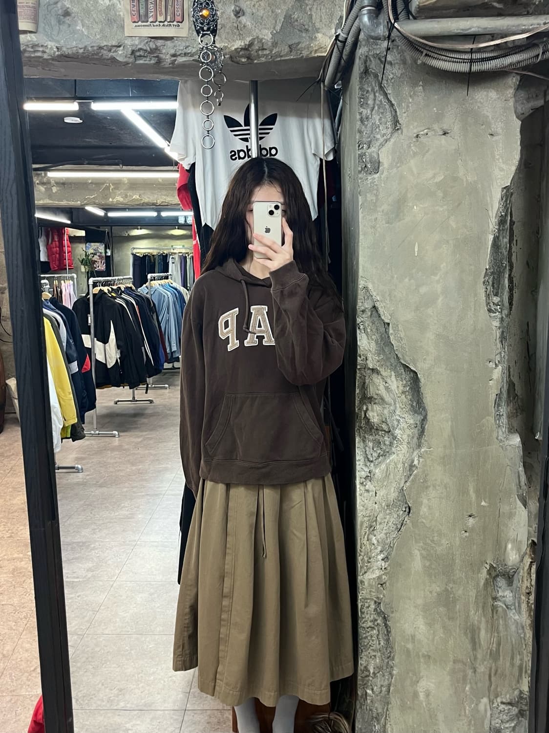 갭 후드티 브라운 XS #csz2394 상품이미지2