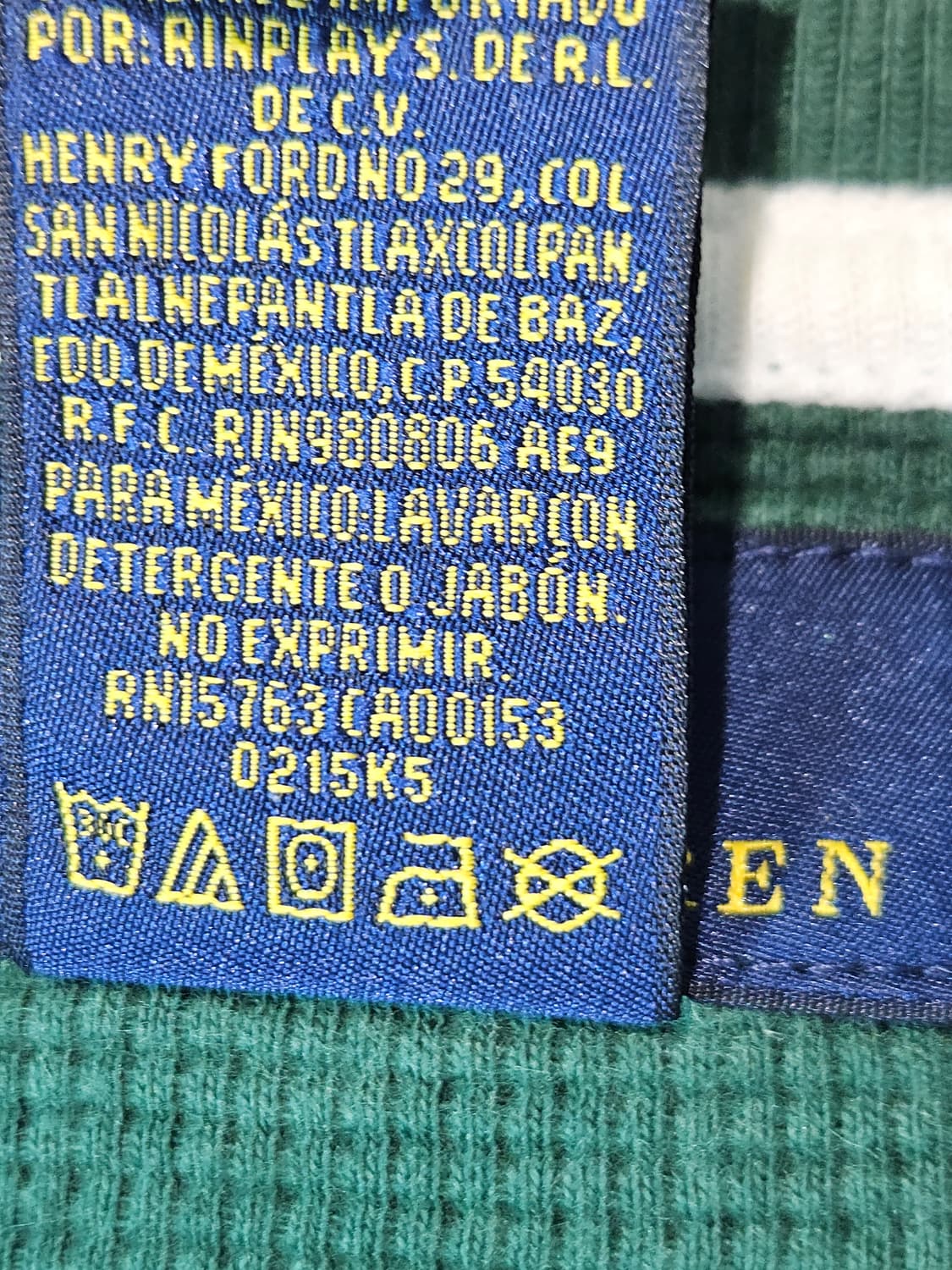 폴로 랄프로렌 신형 와플니트 롱슬리브 티셔츠 그린 L 상품이미지4