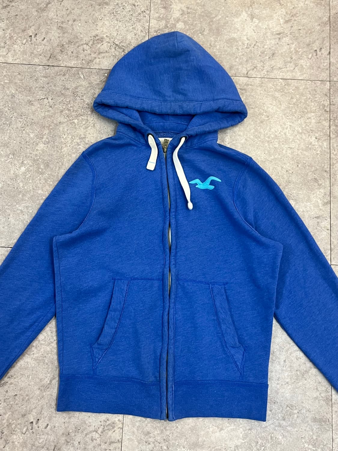 홀리스터 기모 후드집업 블루 XL #csz3476 상품이미지4