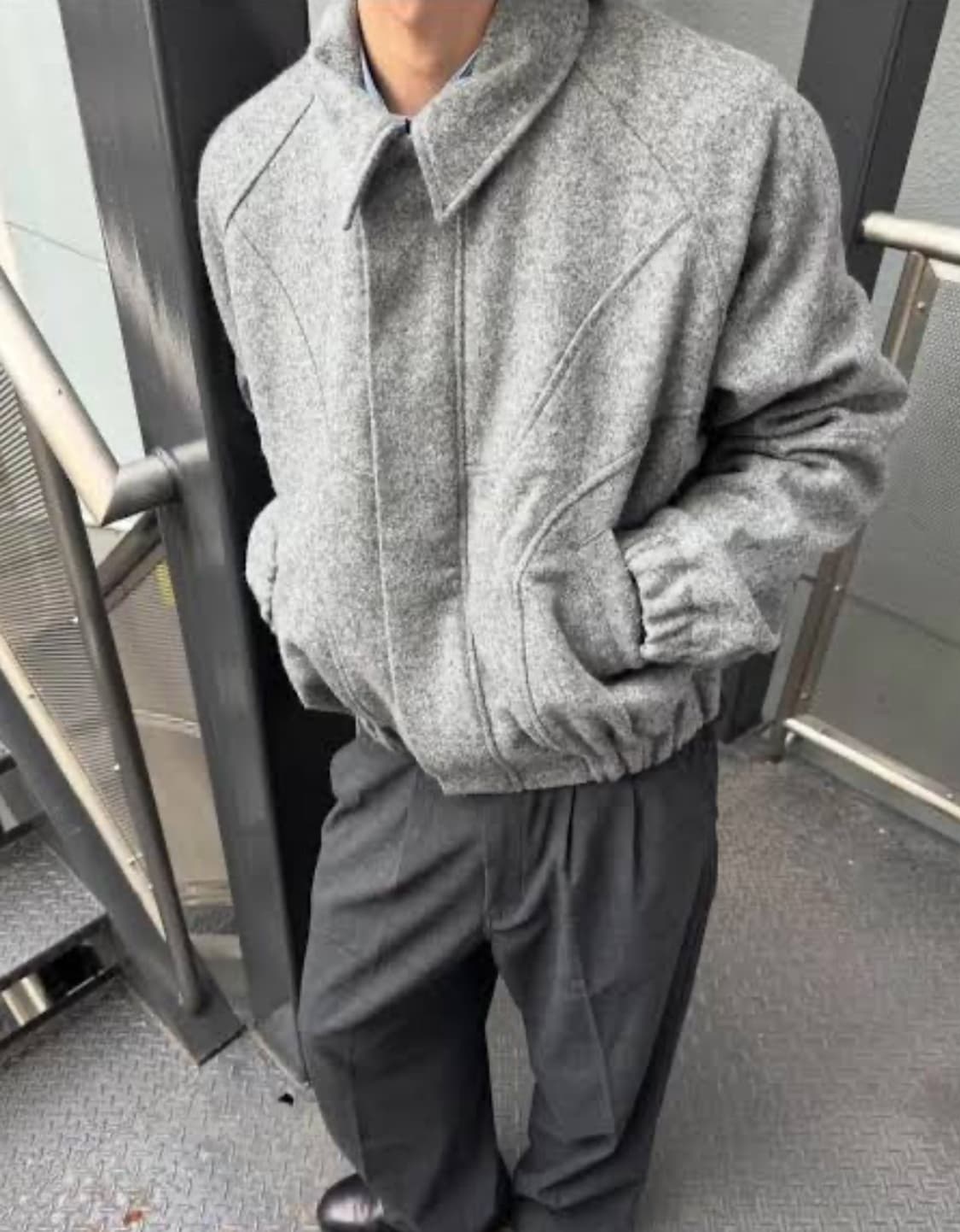 Sage Nation 멜란지 울 블루종  상품이미지3