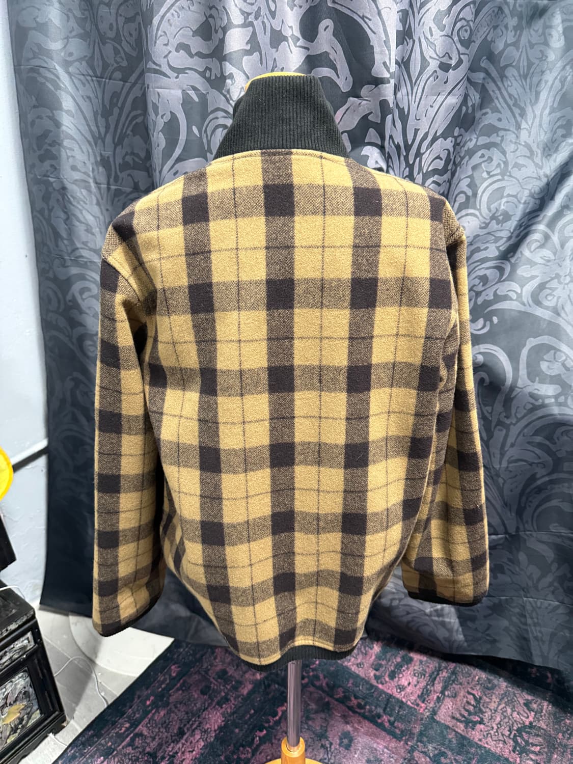 리버시블 브라운 체크 투웨이 자켓 상품이미지4