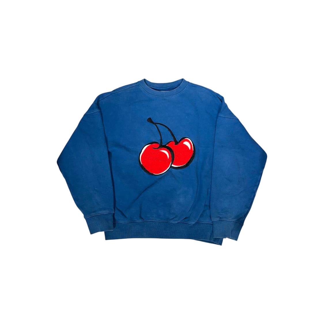 키르시 블루 빈티지 오버핏 체리 자수 맨투맨  상품이미지4