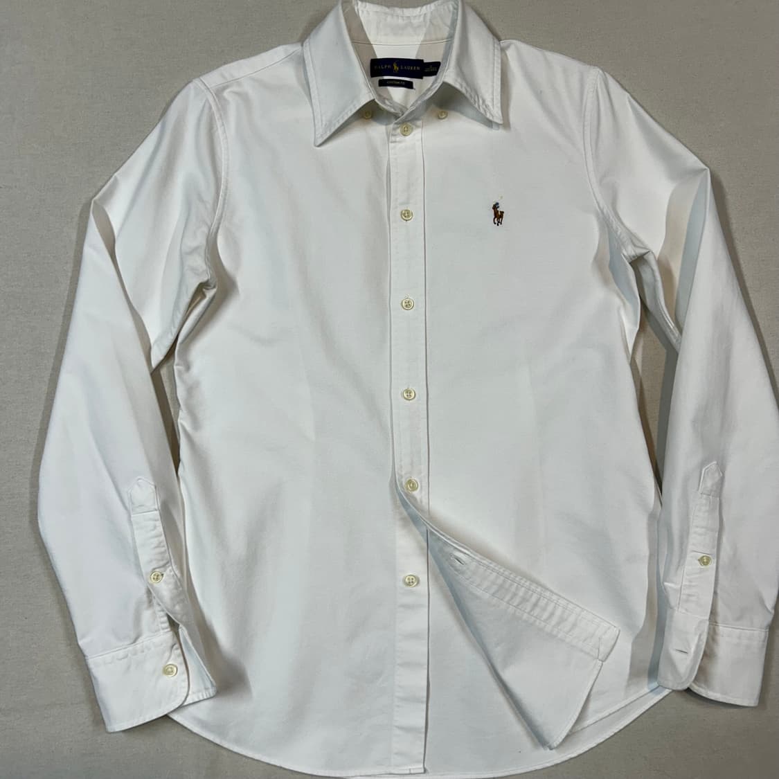S) 폴로 랄프로렌 클래식 화이트 옥스포드 셔츠 커스텀핏 W35 상품이미지2