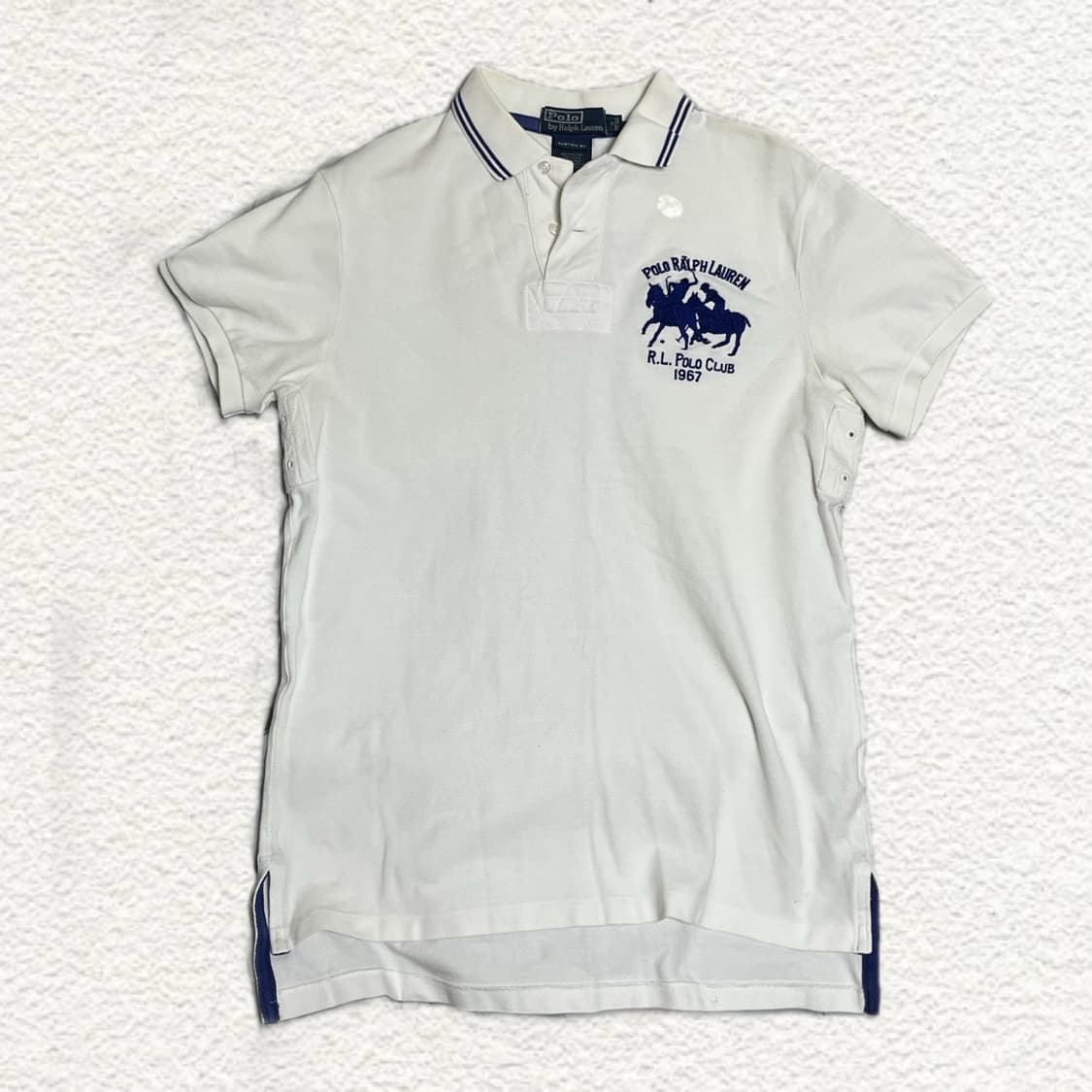 폴로 랄프로렌 빅포니 커스텀핏 화이트 폴로티 M 상품이미지1