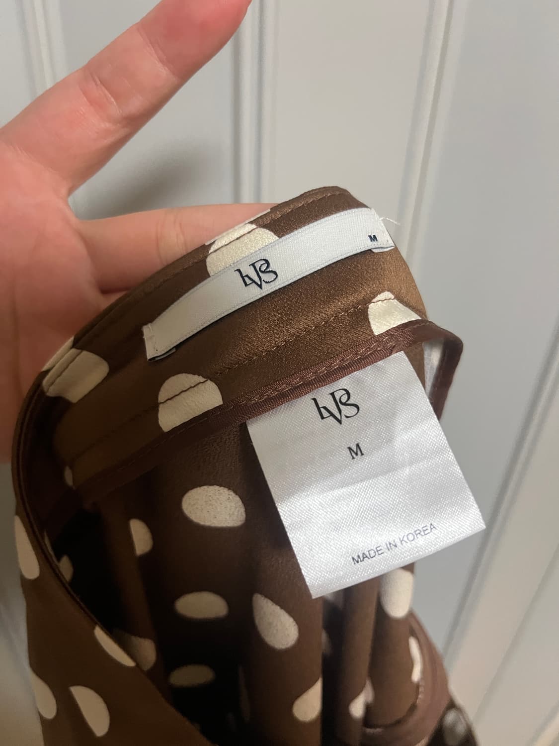 브라운 도트 스커트 M 상품이미지3