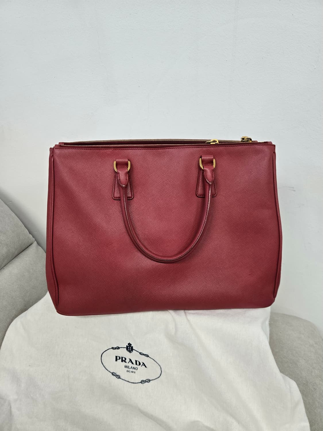 [보증서 정품]프라다 사피아노 토트백 상품이미지5