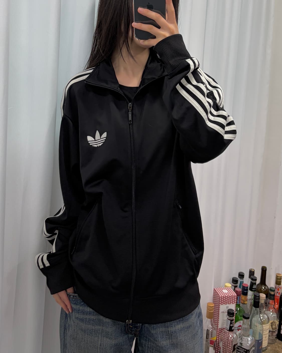 [L]아디다스 구형 파이어버드 블랙 트랙탑 져지 상품이미지2