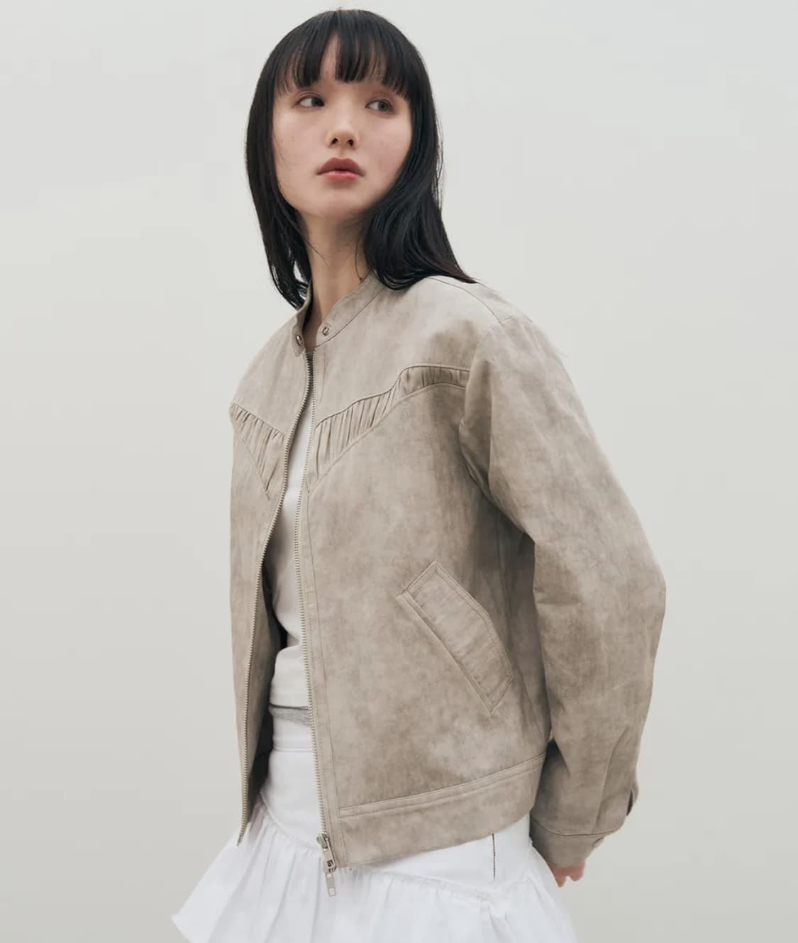 시스에이 빈티지 다잉 자켓 [beige] 상품이미지1