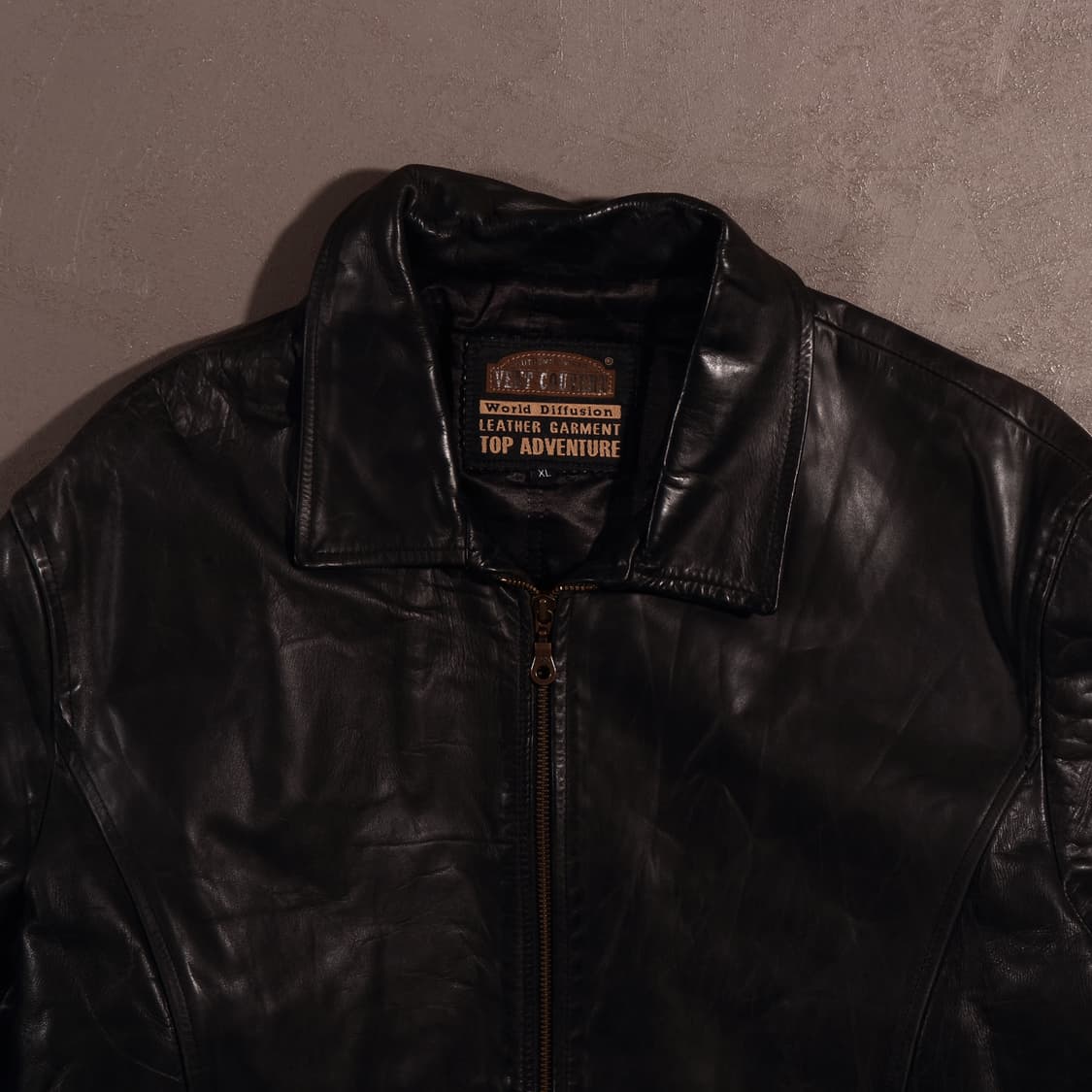 빈티지 레더 트러커 집업자켓 상품이미지2