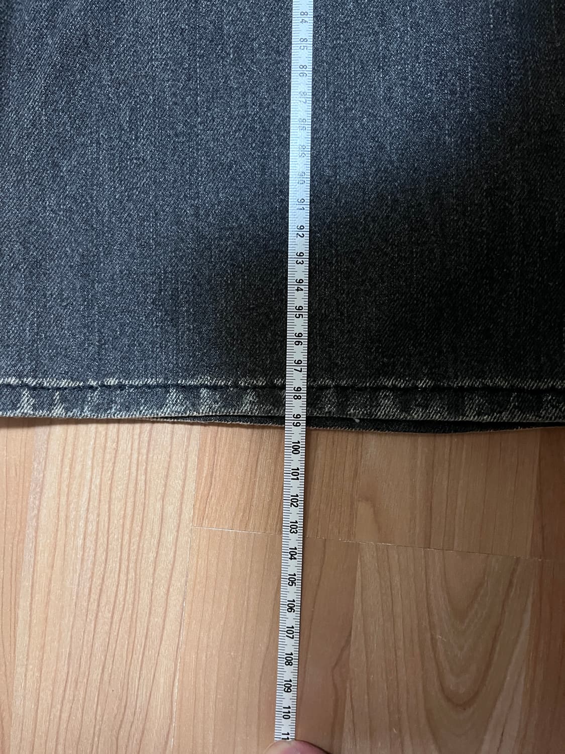 와이드 청바지 L(30~31) 진회색 상품이미지4