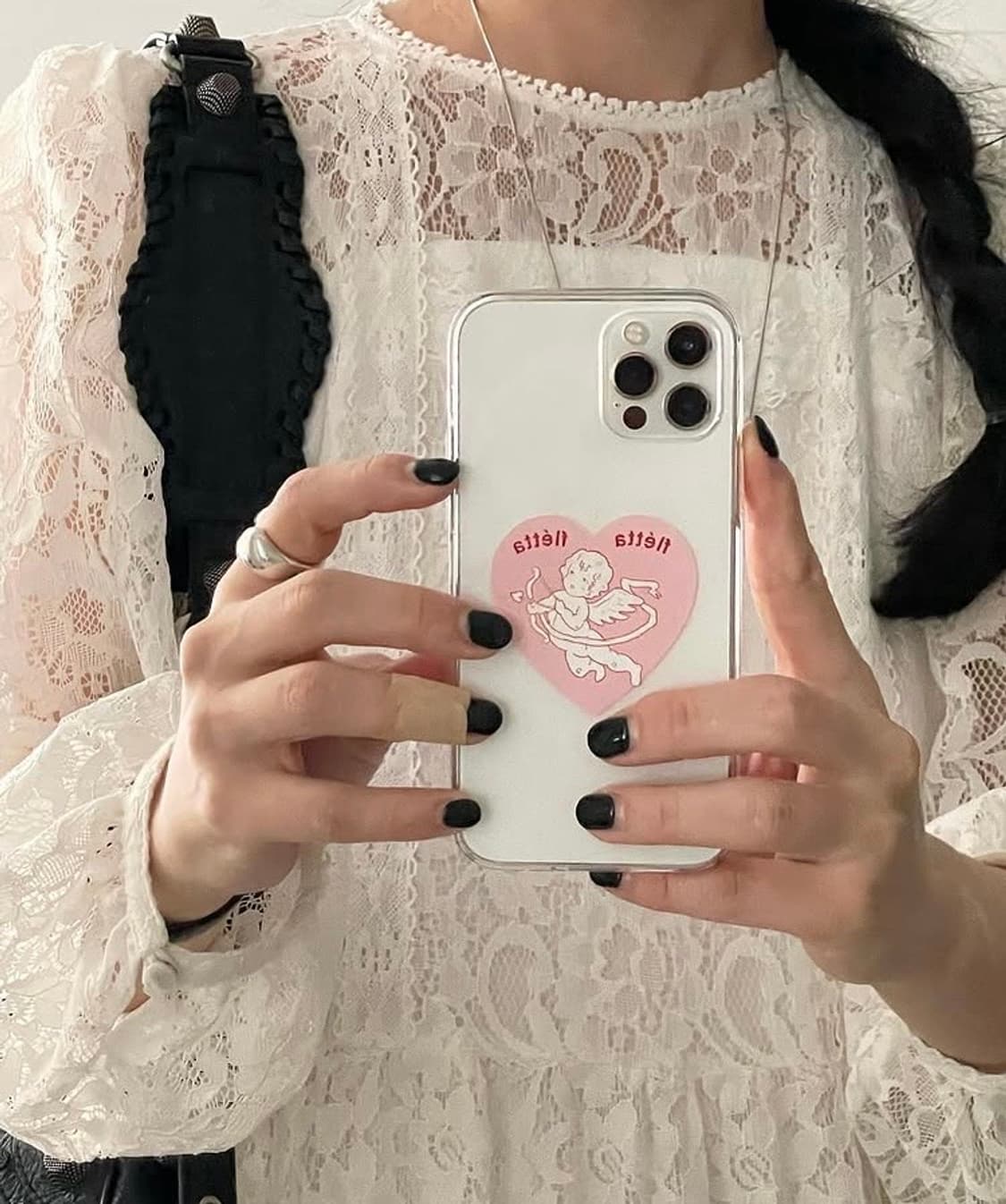 Fletta 플레따 롱 빈티지 무드 레이스 아이보리 화이트 드레스 원피스 상품이미지2