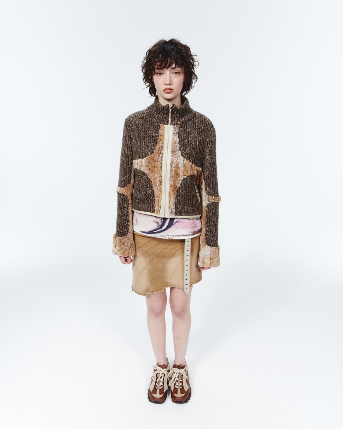 오들리워크샵 자켓 Drift Knit & Fur Quad Jacket 상품이미지1