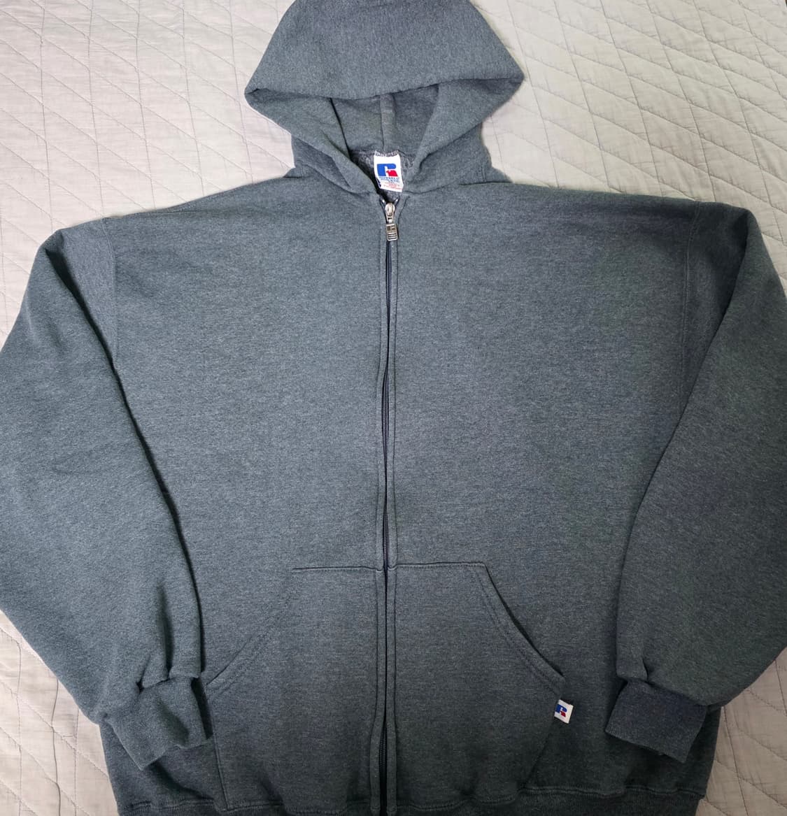 [XXL] 90s 빈티지 러셀 애슬레틱 후드집업 다크 그레이 ver. 굿 상품이미지1