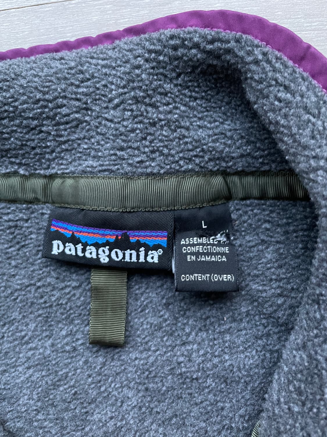 90s 파타고니아 신칠라 스노우리스 그레이 퍼플 눈없산 상품이미지3