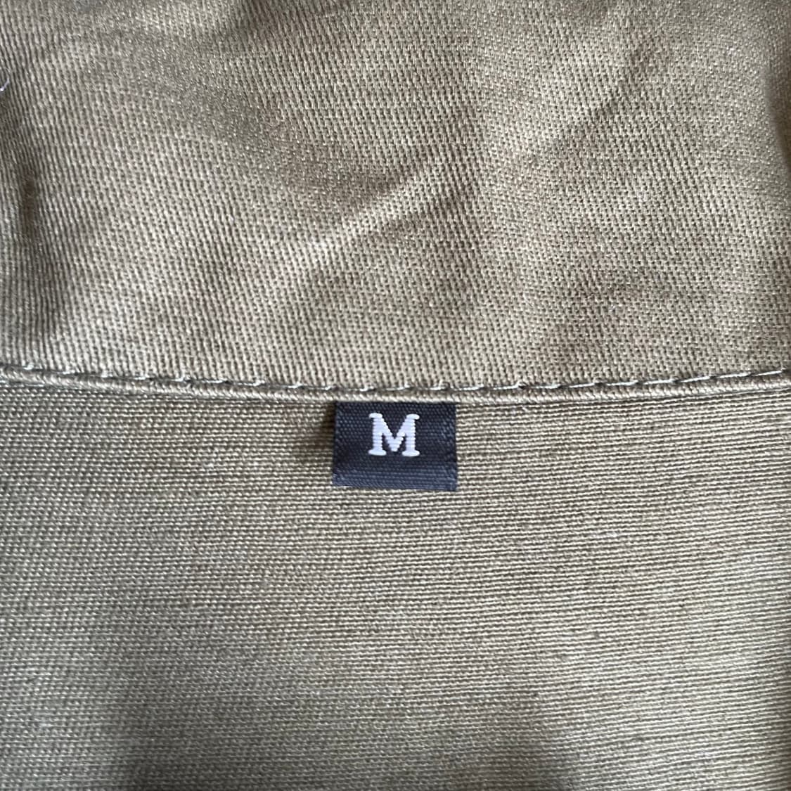 빈티지 카키 자수 워크 셔츠 자켓 M 상품이미지4