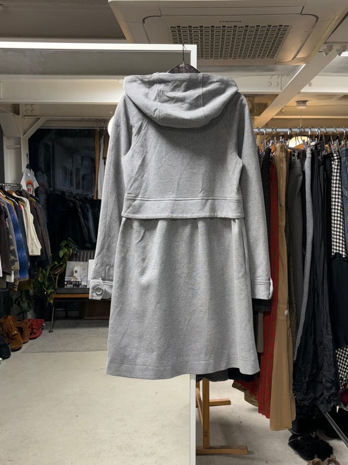 띠어리 후드 하이넥 코트 상품이미지2